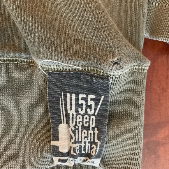 Vintage 55DSL Army Green Graphic Men’s Sweater XL - Picture 13 of 14